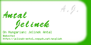 antal jelinek business card